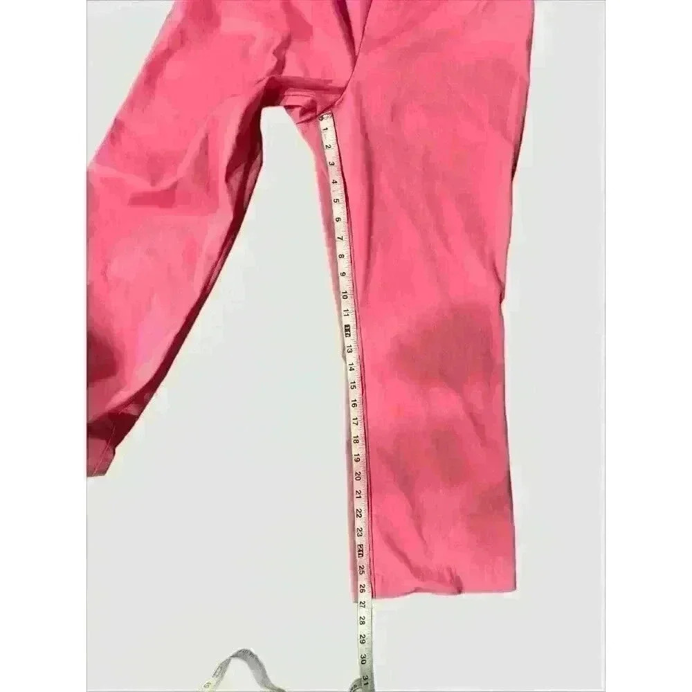 SIGRID OLSEN Sport Cropped Pants Women’s 14 Pink side zip closure - Picture 2 of 4